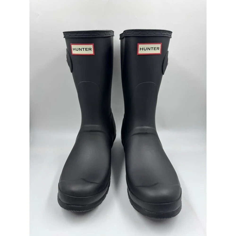 Hunter Women's Original Short Boot Black US 10 Waterproof, Rain Boot - Picture 1 of 16